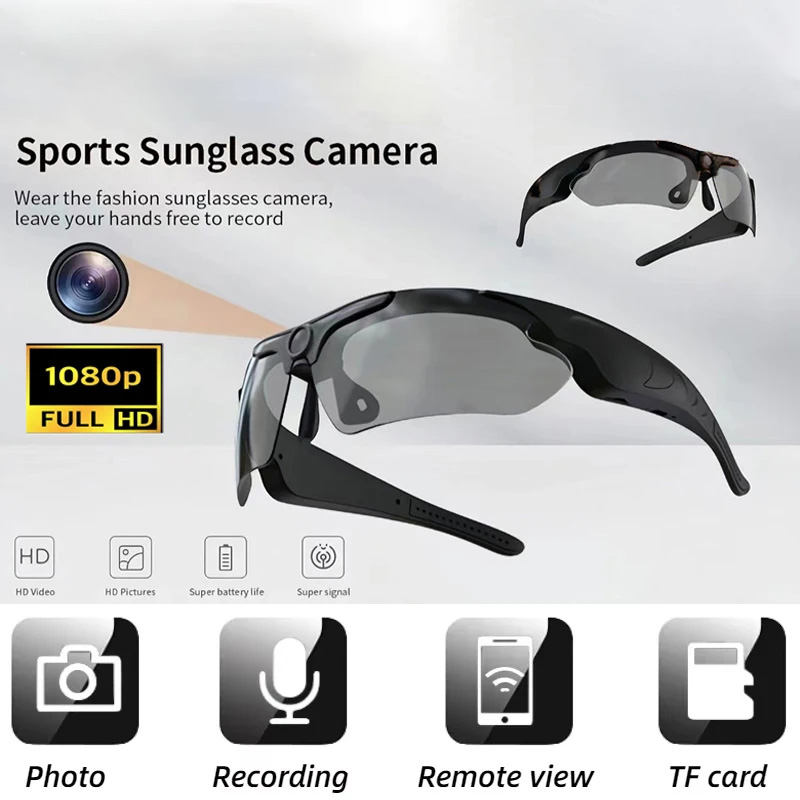 Webcam Hd 1080P - กล้อง HD 1080P แว่นตาอัจฉริยะ กล้องขนาดเล็ก กล้องติดจักรยาน