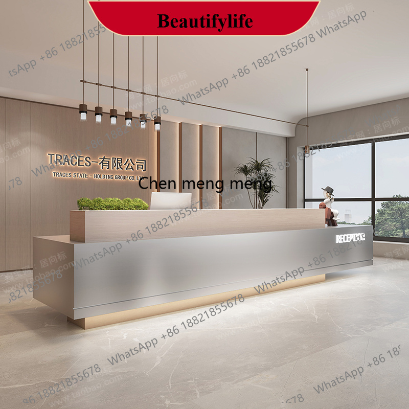 Home Office Tienda - เคาน์เตอร์รับรองสำนักงาน เคาน์เตอร์รับรองกาแฟ ดีไซน์ทันสมัย เคาน์เตอร์เชิงพาณิชย์ เคาน์เตอร์รับรองสไตล์อินดัสเทรียล เฟอร์นิเจอร์ร้านค้า