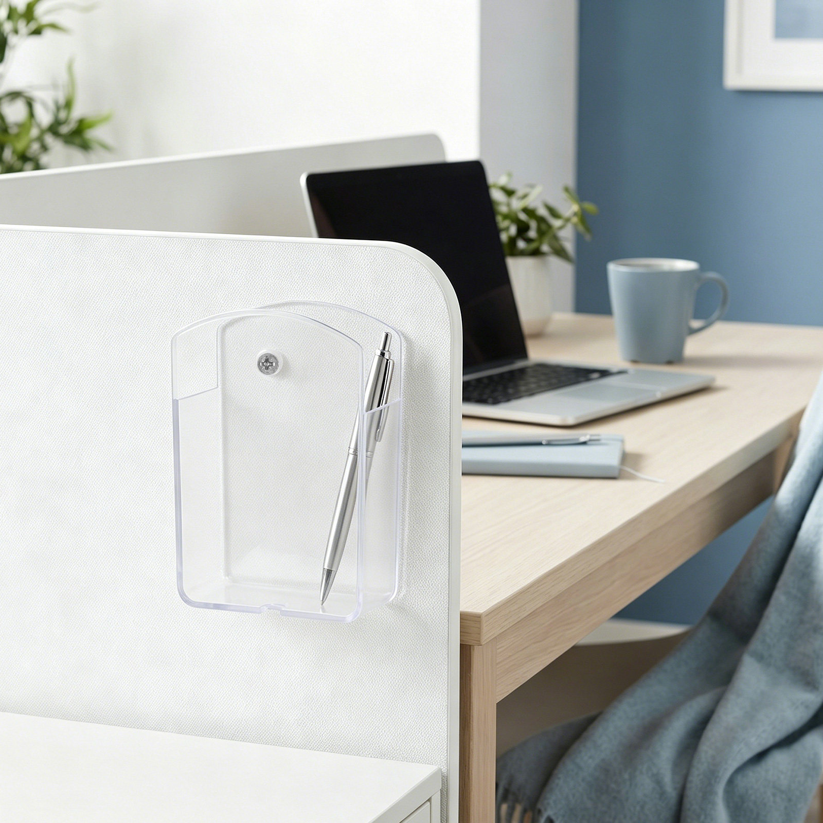 Pen Holder Organizer - ที่แขวนรีโมทคอนโทรลติดผนัง ขนาด 3.9x2.5x1.2 นิ้ว กล่องเก็บรีโมททีวี เครื่องปรับอากาศ