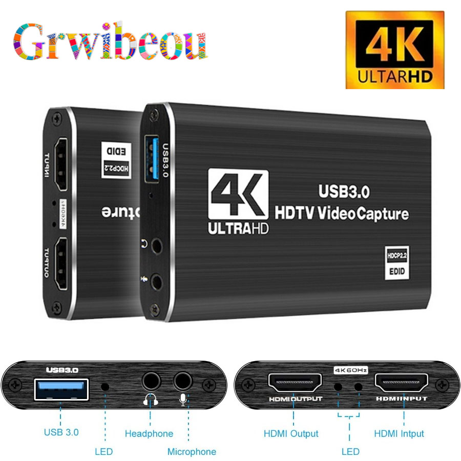 Webcam Hd 1080P - การ์ดบันทึกวิดีโอ 4K USB 3.0 รองรับ HDMI