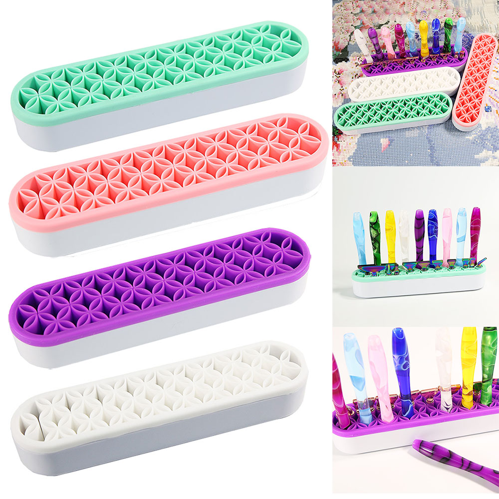 Pen Holder Organizer - 5D กล่องเก็บปากกาทำจากซิลิโคนสำหรับใส่ที่เก็บเครื่องสำอางบนโต๊ะเครื่องมือตัดเย็บอเนกประสงค์