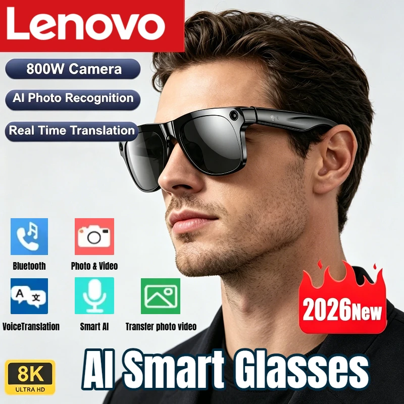 Webcam Hd 1080P - แว่นตาอัจฉริยะ Lenovo AI 8K HD ปรับแสงอัตโนมัติ