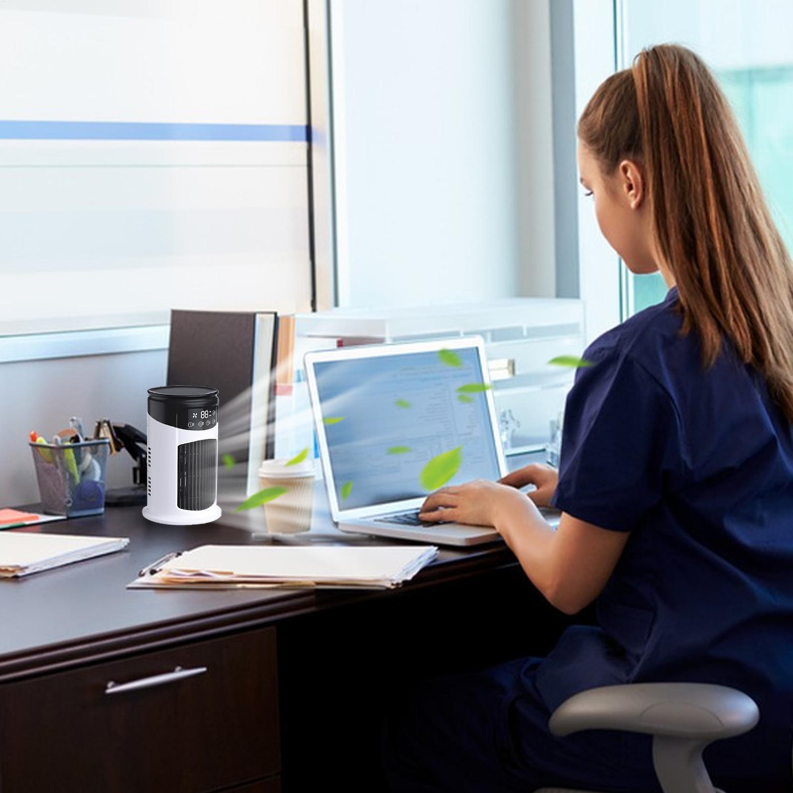 พัดลมแอร์พกพา 6 ระดับความเร็ว  - Home Office Jobs บทวิจารณ์และราคา