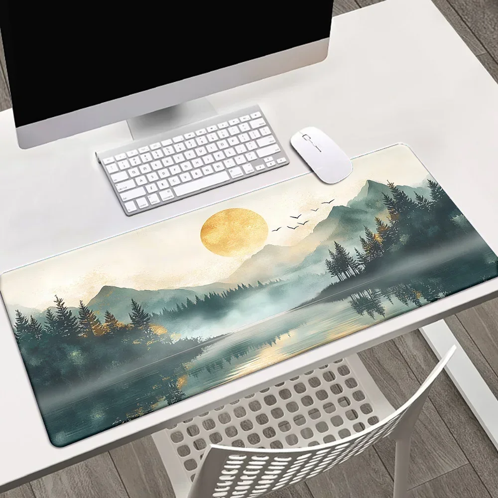 แผ่นรองเมาส์กันน้ำพิมพ์ลายวิวท - Home Office Keyboard And Mouse บทวิจารณ์และราคา