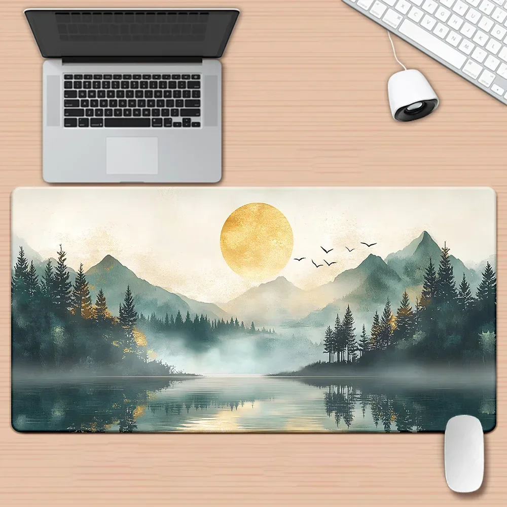 แผ่นรองเมาส์กันน้ำพิมพ์ลายวิวท - Home Office Keyboard And Mouse บทวิจารณ์และราคา