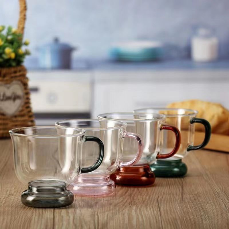 แก้วกาแฟแก้วใสสไตล์เรโทรอังกฤษ - Home Office British บทวิจารณ์และราคา