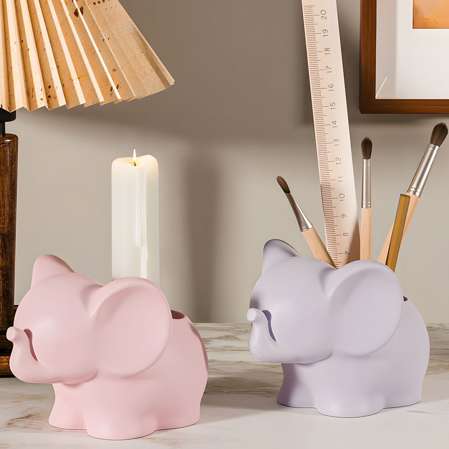 แม่พิมพ์เรซิ่นรูปช้าง DIY สำหร - Pen Holder Organizer บทวิจารณ์และราคา