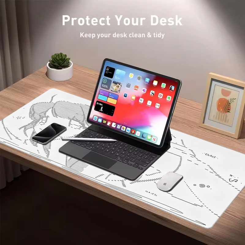 แผ่นรองเมาส์หนังลายการ์ตูนอนิเ - Home Office Keyboard And Mouse บทวิจารณ์และราคา